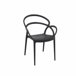 Πολυθρόνα Mila Black 20-0127 57X56X83cm Siesta