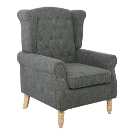 Πολυθρόνα Rosy Anthracite E7118,2 77X86X106 cm Ξύλο,Ύφασμα