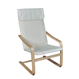 Πολυθρόνα Hamilton White  Ε7150,1 59X73X99 cm Ξύλο,Ύφασμα