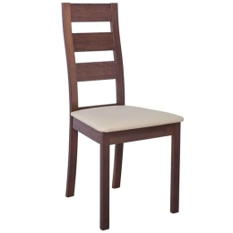 Καρέκλα Miller Ε782,3 45x52x97cm Walnut-Ecru Ξύλο,Τεχνόδερμα