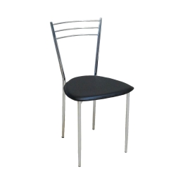 Καρέκλα Valetta Black ΕΜ936,2 40X41X81 cm Σετ 6τμχ Μέταλλο,Τεχνόδερμα