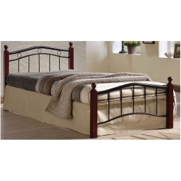 Κρεβάτι Victor Black E8040 212x118x82cm (Στρώμα 110x200cm) Ημίδιπλο Μέταλλο,Ξύλο