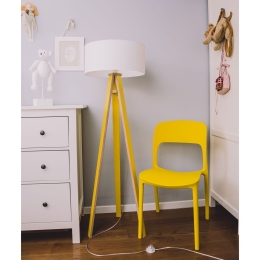 Φωτιστικό Επιδαπέδιο Wanda White-Colour  Φ45Χ140 cm Ξύλο