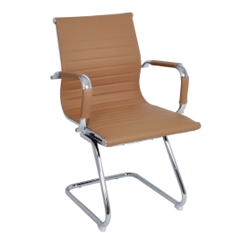 Καρέκλα Υποδοχής BF3300V Beige EO277.1 54x59x95 cm Σετ 2τμχ