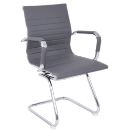 Καρέκλα Υποδοχής BF3300V Grey EO277.3  54x59x95 cm Σετ 2τμχ