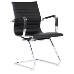 Καρέκλα Υποδοχής BF3300V Black EO277  54x59x95 cm Σετ 2τμχ