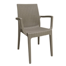 Πολυθρόνα Dafne Beige Ε329,4 54x55x85 cm Σετ 2τμχ