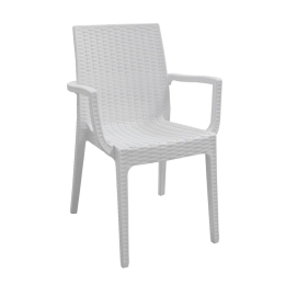 Πολυθρόνα Dafne White Ε329,1 54x55x85 cm Σετ 2τμχ