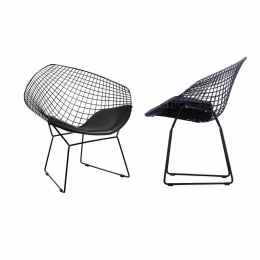 Πολυθρόνα Saxon Black Ε5149  57X56X84 cm Σετ 4τμχ