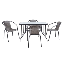 Σετ Τραπεζαρία Baleno Grey Ε240,4 110X60X71 cm 4 Θέσεων