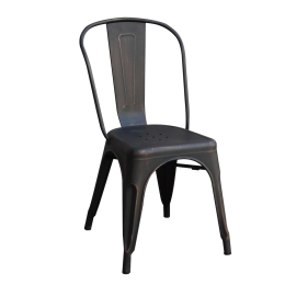Καρέκλα Relix Antique Black Ε5191,10 45Χ51Χ85 cm Μέταλλο