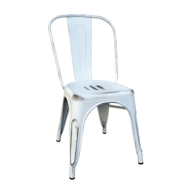 Καρέκλα Relix Antique White Ε5191,12 45Χ51Χ85 cm Μέταλλο