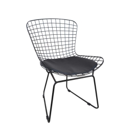 Καρέκλα Saxon Black Ε5142 60Χ52Χ80 cm Σετ 4τμχ