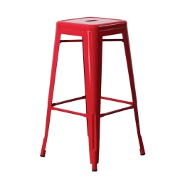 Σκαμπό Μπάρ Relix Red Ε5190,2 43X43Χ76 cm Μέταλλο