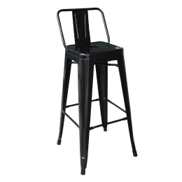 Σκαμπό Μπάρ Relix Black Ε5199,1 43X43Χ100 cm Μέταλλο