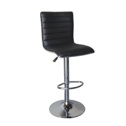 Σκαμπό Μπάρ Alfi Black EM970  41X50X94/115 cm Σετ 2τμχ Μέταλλο,Τεχνόδερμα