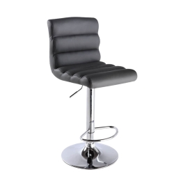 Σκαμπό Μπάρ Dylan Black EM112,1  40X52X94/115 cm Σετ 2τμχ Μέταλλο,Τεχνόδερμα