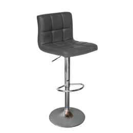 Σκαμπό Μπάρ Lino Grey EM412,4  44X50X92/113 cm Σετ 2τμχ Μέταλλο,Τεχνόδερμα