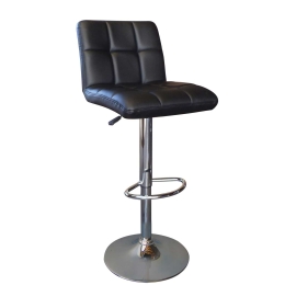 Σκαμπό Μπάρ Lino Black EM412,1  44X50X92/113 cm Σετ 2τμχ Μέταλλο,Τεχνόδερμα