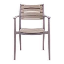 Πολυθρόνα Akron Ε350,21 60x55x85cm Brown-Sand Beige