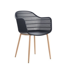 Πολυθρόνα Berry ΕΜ155,1 58x58x85cm Natural-Black