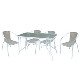 Τραπεζαρία Σετ 4 Θέσεων Baleno Ε240,2 White-Beige 4 Θέσεων