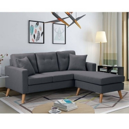 Καναπές Γωνιακός (Αναστρέψιμη Γωνία) Alan Ε9690,1 182x158x86cm Dark Grey Ύφασμα