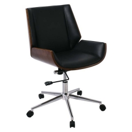 Πολυθρόνα Γραφείου BF9860 ΕΟ538,1 65x66x87/95cm Wallnut-Black