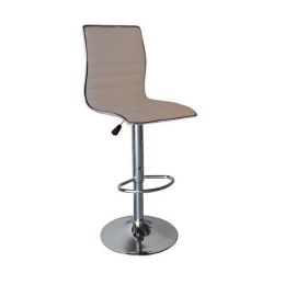 Σκαμπό Bar Alfi ΕΜ970,2 41x50x59/94-80/115cm Pu Cappuccino Σετ 2τμχ Μέταλλο,Τεχνόδερμα