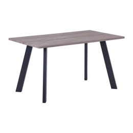 Τραπέζι Baxter ΕΜ817,1 140x80x75cm Sonoma Oak-Black Μελαμίνη,Μέταλλο