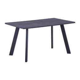 Τραπέζι Baxter ΕΜ817,2 140x80x75cm Grey Walnut-Black Μελαμίνη,Μέταλλο
