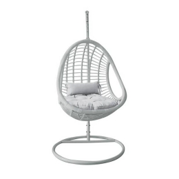 Κρεμαστή Πολυθρόνα Macan-II Ε6759,1 D.105 H.200cm White/Μαξιλάρι White