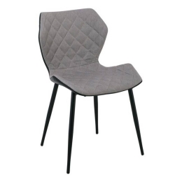 Καρέκλα David Black/Cappuccino ΕΜ809,1 48x51x78cm Σετ 2τμχ Μέταλλο,Ύφασμα