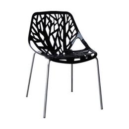 Καρέκλα Linea Black ΕΜ120,2W 54x51x81cm Σετ 6τμχ Μέταλλο,Πολυπροπυλένιο