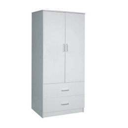 Ντουλάπα Closet White Ε8384,1 80x50x180cm Δίφυλλη Μελαμίνη