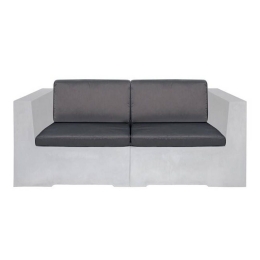 Σετ Μαξιλάρια Concrete Διθέσιος Καναπέ (4τ) Water Repellent Grey Ε6200,Μ2 Πολυέστερ