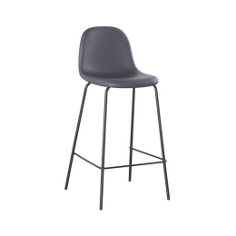 Σκαμπό Μπαρ Celina Black Grey ΕΜ902,1P 47x51x97cm Σετ 4τμχ Μέταλλο,PVC