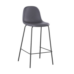 Σκαμπό Μπαρ Celina Black Grey ΕΜ901,1P 47x51x77/106cm Σετ 4τμχ Μέταλλο,PVC