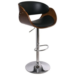 Σκαμπό Μπαρ Joy Black ΕΜ105,1 58x51x62/92-83/113cm Μέταλλο,Ξύλο