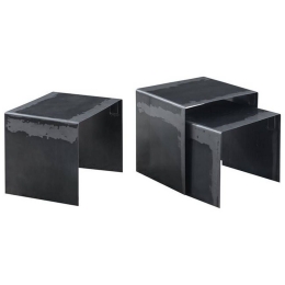 Τραπεζάκια 3Τμχ Antique Black ΕΜ700 45x40x45cm