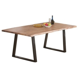 Τραπέζι Lizard Slim Acacia Natural/Black ΕΑ7097,S 160x90x75cm Μέταλλο,Ξύλο
