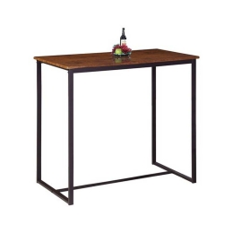 Τραπέζι Μπαρ Henry Dark Brown/Walnut ΕΜ9795,Τ 100x60x86cm Μελαμίνη,Μέταλλο
