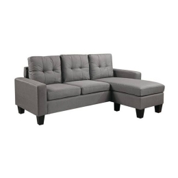 Καναπές Γωνία Port Light Grey Ε9920,2 185x128x75 H.86cm Ξύλο,Ύφασμα