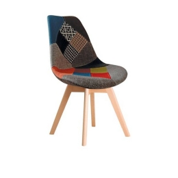 Καρέκλα Martin Patchwork ΕΜ136,82 49x57x82cm Σετ 4τμχ Ξύλο,Ύφασμα