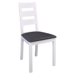 Καρέκλα Miller White/Grey Ε782,2 45x52x97cm Σετ 2τμχ Ξύλο,Ύφασμα