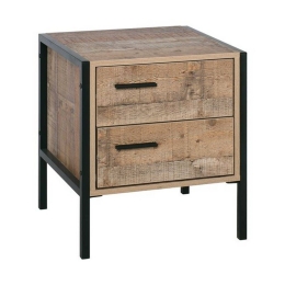 Κομοδίνο Pallet-W Antique Oak Ε8433,W 44x40x50cm Μελαμίνη,Μέταλλο