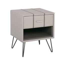 Κομοδίνο Rialto Beige Ε8801,Κ1 41x48x56cm Ξύλο,Μέταλλο,Τεχνόδε