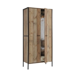 Ντουλάπα Pallet-W Antique Oak Ε8432,W 84x52x180cm Δίφυλλη Ξύλο