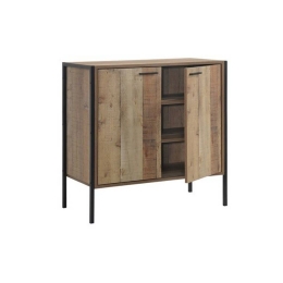 Ντουλάπι-Παπουτσοθήκη Pallet-W Antique Oak Ε8440,W 80x40x80cm Μελαμίνη,Μέταλλο