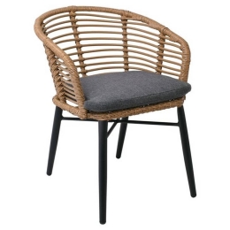 Πολυθρόνα Salsa Black/Natural Ε259,1 58x61x74cm